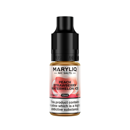 Maryliq by Elf Bar | Peach Strawberry Watermelon Ice | 10ml Elfbar Lost Mary Nicotine Salts E-Liquid | 10mg / 20mg Nic Salt - IFANCYONE WHOLESALE