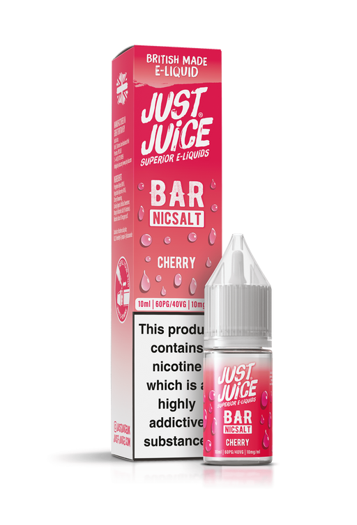 Just Juice Bar Range Nicotine Salts | 10ml Disposable Flavours | CHERRY | 5mg / 10mg / 20mg Nic Salt - IFANCYONE WHOLESALE