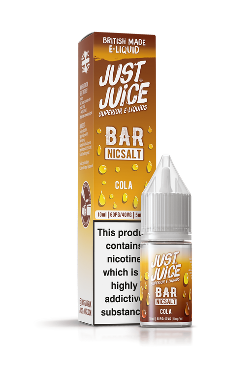 Just Juice Bar Range Nicotine Salts | 10ml Disposable Flavours | COLA | 5mg / 10mg / 20mg Nic Salt - IFANCYONE WHOLESALE