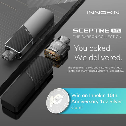 Innokin | Sceptre MTL Carbon Collection 20W Pod Kit | 2ml | 1400mAh - IFANCYONE WHOLESALE
