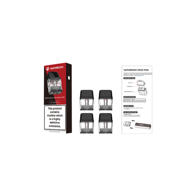 Vaporesso | XROS Series Replacement Pods | 2ml | 1.0 Ohm Mesh | Pack of 4 - IFANCYONE WHOLESALE