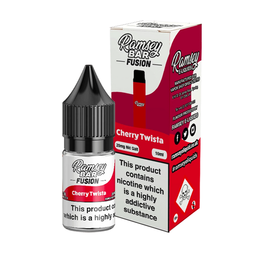 Ramsey Bar Fusion - Cherry Twista 10ml E Liquid Nicotine Salt - IFANCYONE WHOLESALE