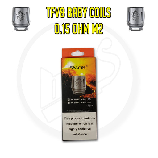 SMOK | TFV8 Baby Coils | 0.15 Ohm M2 | Pack of 5 - IFANCYONE WHOLESALE