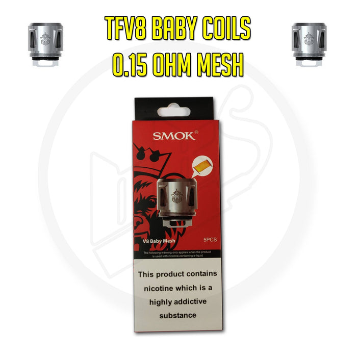 SMOK | TFV8 Baby Coils | 0.15 Ohm Mesh | Pack of 5 - IFANCYONE WHOLESALE
