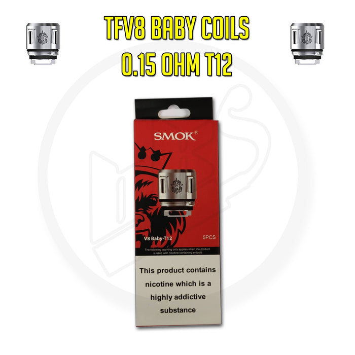 SMOK | TFV8 Baby Coils | 0.15 Ohm T12 | Pack of 5 - IFANCYONE WHOLESALE