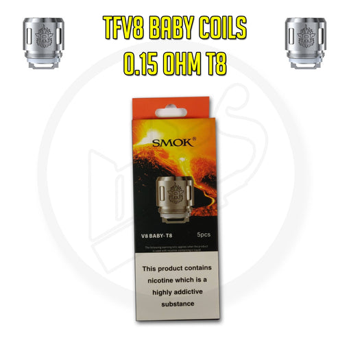 SMOK | TFV8 Baby Coils | 0.15 Ohm T8 | Pack of 5 - IFANCYONE WHOLESALE