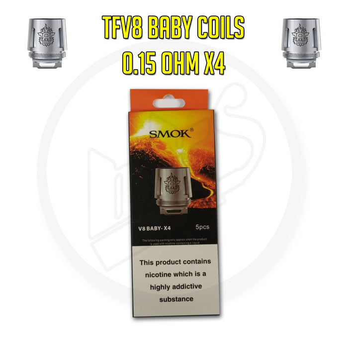SMOK | TFV8 Baby Coils | 0.15 Ohm X4 | Pack of 5 - IFANCYONE WHOLESALE