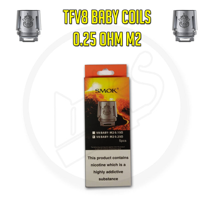 SMOK | TFV8 Baby Coils | 0.25 Ohm M2 | Pack of 5 - IFANCYONE WHOLESALE