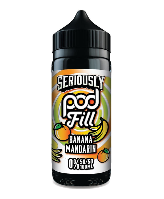 Seriously Pod Fill by Doozy Vape Co | 50/50 VG/PG | Banana Mandarin | 100ml Shortfill | 0mg - IFANCYONE WHOLESALE