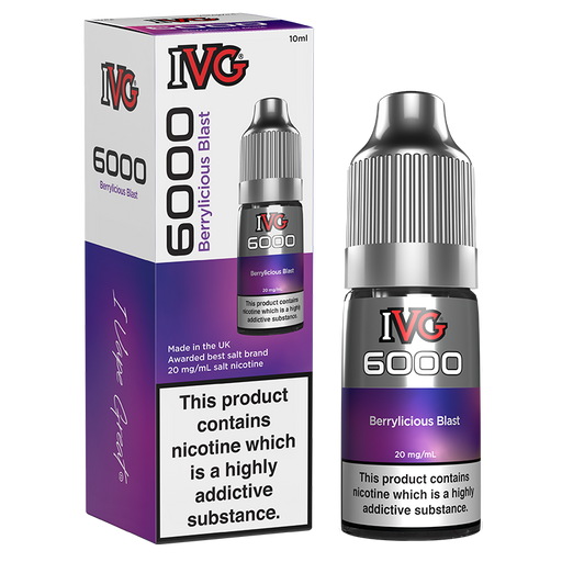I VG | 6000 Series Nicotine Salt Bar Flavour E-Liquids | Berrylicious Blast |10mg / 20mg Nic Salts - IFANCYONE WHOLESALE