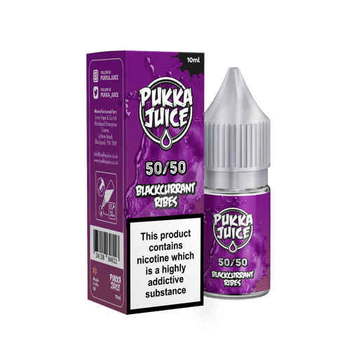 Pukka Juice | 50/50 Range | BLACKCURRANT RIBES | 10ml TPD Bottles | Various Nicotine Strength - IFANCYONE WHOLESALE
