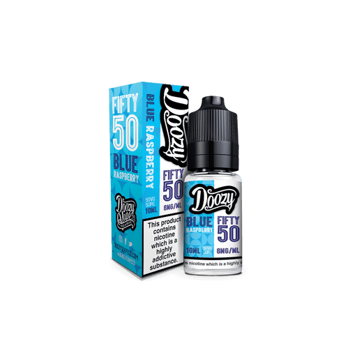 Doozy Vape Co | Fifty 50 TPD Range | 10ml Bottles | BLUE RASPBERRY | Various Nicotine Strengths - IFANCYONE WHOLESALE