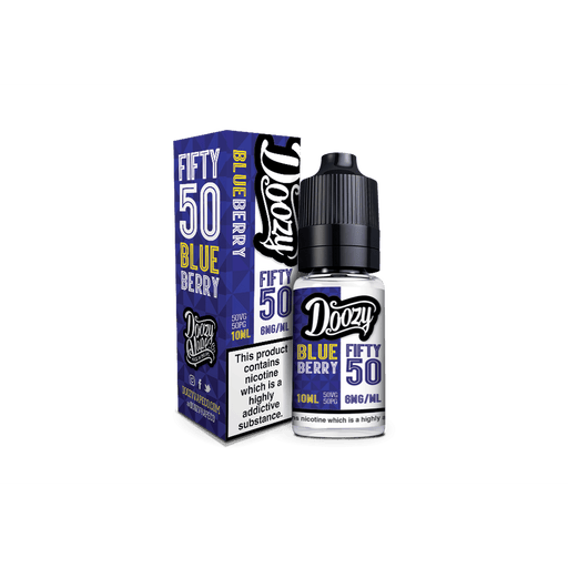 Doozy Vape Co | Fifty 50 TPD Range | 10ml Bottles | BLUEBERRY | Various Nicotine Strengths - IFANCYONE WHOLESALE