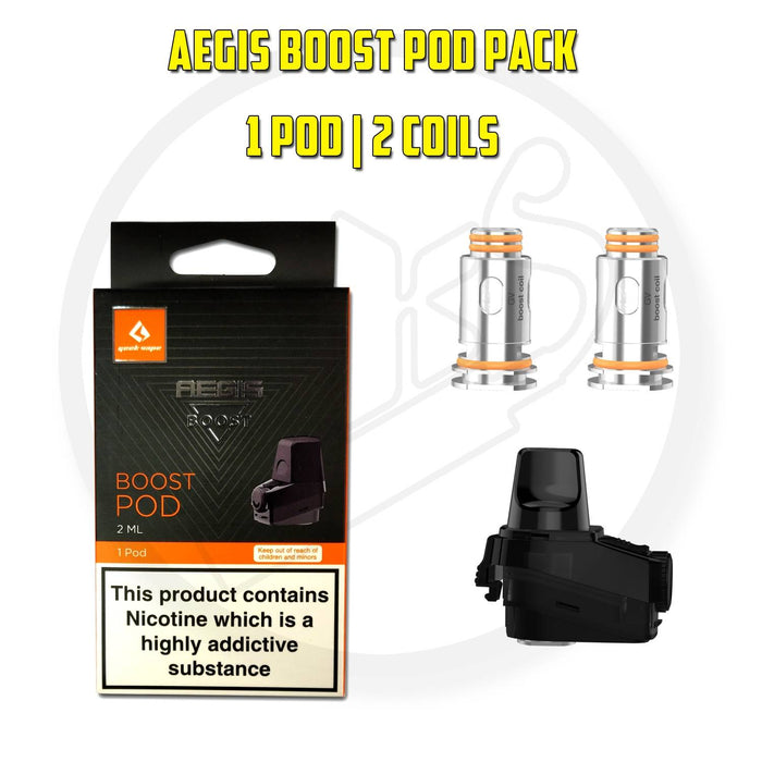 Geek Vape | Aegis Boost Replacement Pod Pack | 1 x 2ml Pod, 2 x Coil - IFANCYONE WHOLESALE