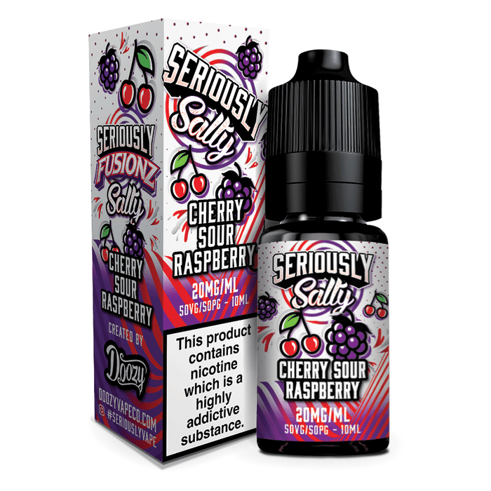 Doozy Seriously Salty | Fusionz Range - Cherry Sour Raspberry | 10ml Single | 10mg / 20mg Nicotine Salts - IFANCYONE WHOLESALE