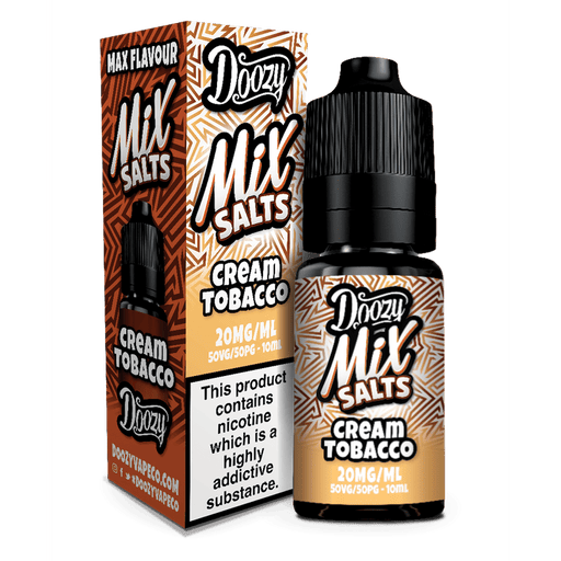 Doozy Vape Co | Mix Salts | Cream Tobacco | 10ml Single | 10 / 20mg Nicotine Salts - IFANCYONE WHOLESALE