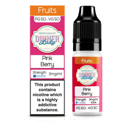 Dinner Lady 50/50 Range | Fruits | Pink Berry | 10ml Single | Various Nicotine Strengths - IFANCYONE WHOLESALE