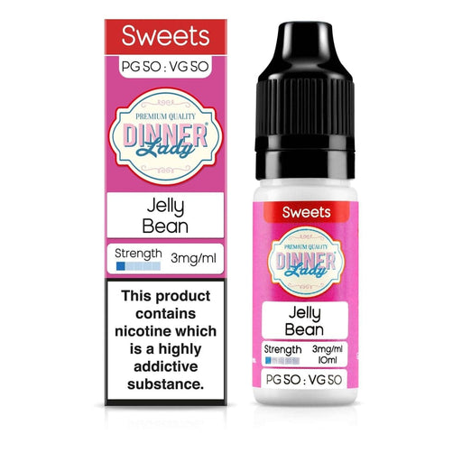 Dinner Lady 50/50 Range | Sweets | Jelly Bean | 10ml Single | Various Nicotine Strengths - IFANCYONE WHOLESALE