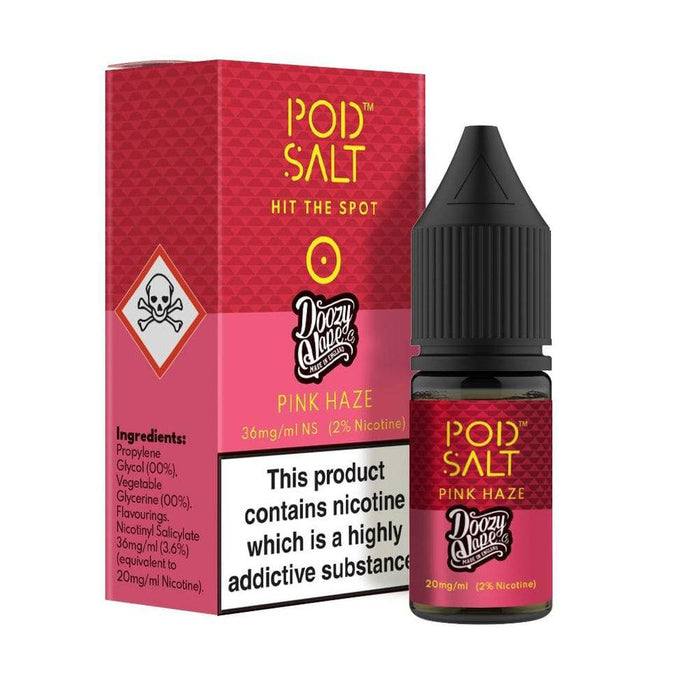 Pod Salts | Fusions Range | Doozy Vape Co - Pink Haze | 10ml Single | 11mg / 20mg Nicotine Salt - IFANCYONE WHOLESALE