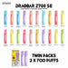 Voopoo / Zovoo | DRAG Bar Z700 SE Disposable Nicotine Salt Pod E-Cigarette Kit | Twin Pack - 700 Puffs x 2 Bars | 1400 Puff Total | Various Flavours | - IFANCYONE WHOLESALE