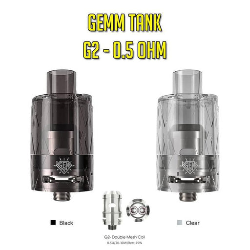 Freemax | GEMM Disposable Tank | G2 Dual Mesh Coil | 0.5 Ohm | Pack of 2 | 2ml | 25mm - IFANCYONE WHOLESALE