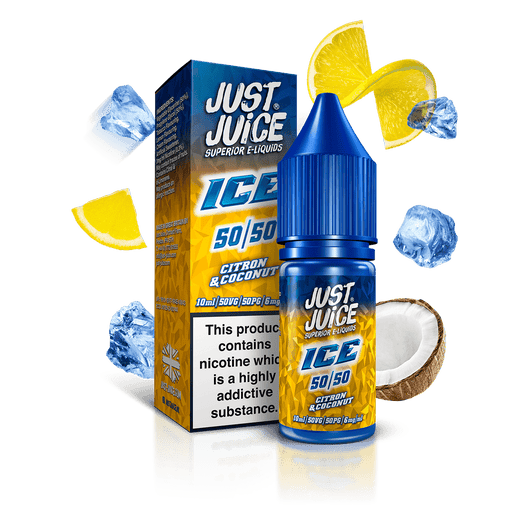 Just Juice ICE 50:50 | Citron & Coconut | 10ml Single | Various Nicotine Strengths - IFANCYONE WHOLESALE