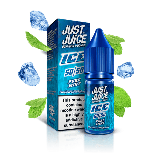 Just Juice ICE 50:50 | Pure Mint | 10ml Single | Various Nicotine Strengths - IFANCYONE WHOLESALE