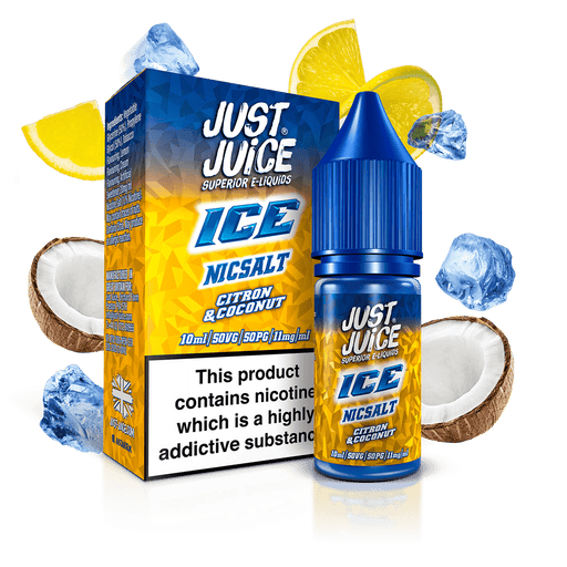 Just Juice ICE Nic Salts | Citron & Coconut | 10ml Single | Various Nicotine Salt Strengths - IFANCYONE WHOLESALE