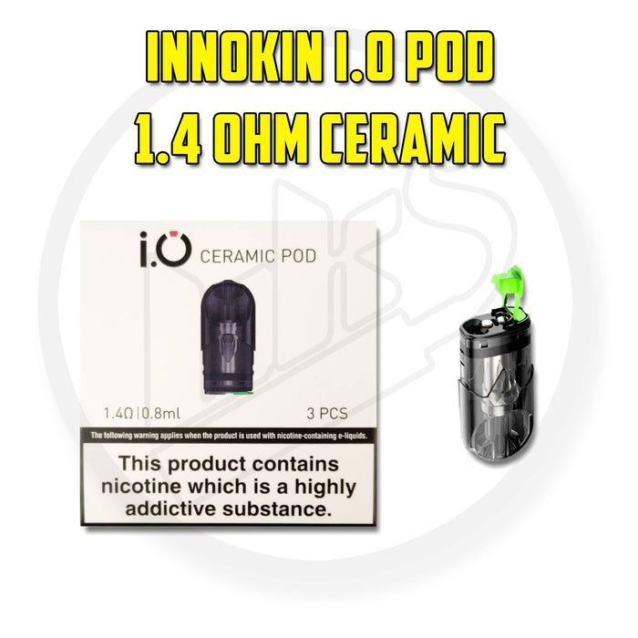 Innokin | I.O Replacement 0.8ml Pods | 1.4 Ohm Ceramic | Pack of 3 - IFANCYONE WHOLESALE
