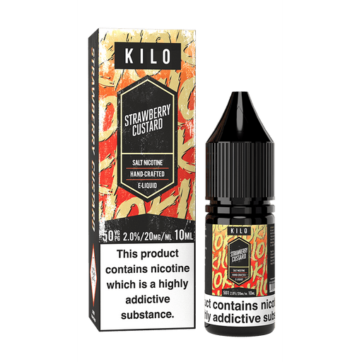 Kilo Nicotine Salts E-Liquids | Strawberry Custard | 10ml Single | 10mg / 20mg Nic Salt - IFANCYONE WHOLESALE