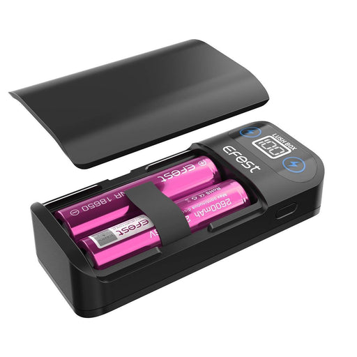 Efest | LUSH BOX 2-In-1 USB 18650 Battery Charger / Power Bank | 2 Battery - IFANCYONE WHOLESALE
