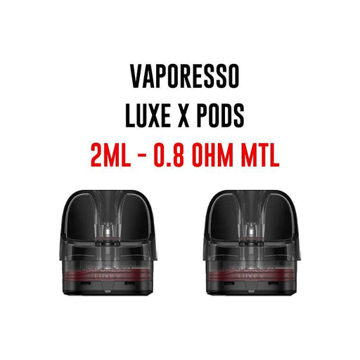 Vaporesso | LUXE X Replacement Pods | Pack of 2 | 2ml | 0.8 Ohm MTL - IFANCYONE WHOLESALE
