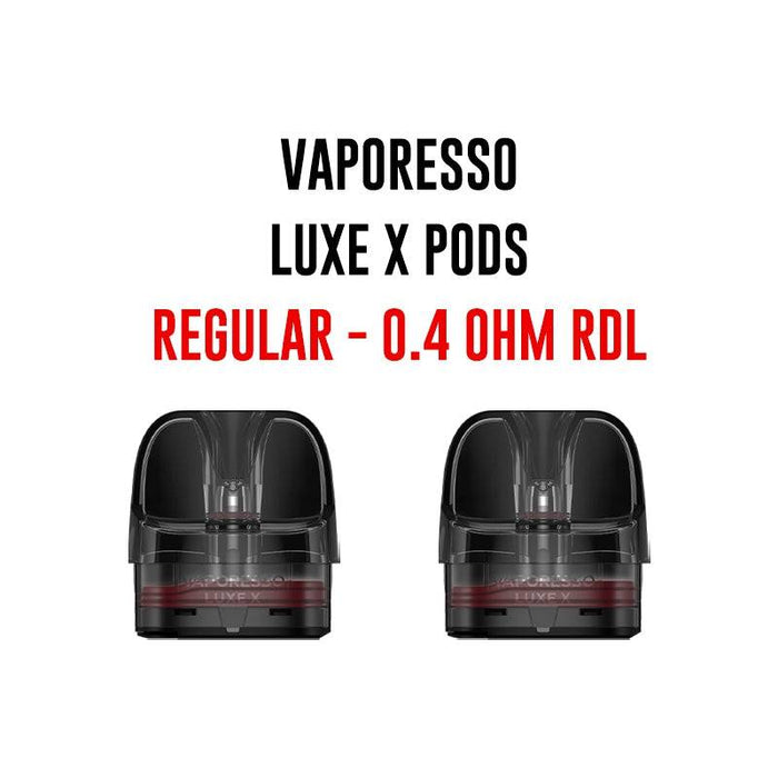 Vaporesso | LUXE X Replacement Pods | Pack of 2 | Regular Version | 0.4 Ohm RDL - IFANCYONE WHOLESALE