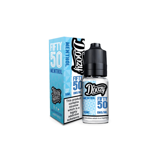 Doozy Vape Co | Fifty 50 TPD Range | 10ml Bottles | MENTHOL | Various Nicotine Strengths - IFANCYONE WHOLESALE