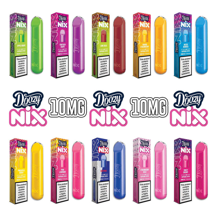 Doozy Vape Co | NIX Disposable Pod E-Cigarette Kit | 500mAh / 600+ Puffs | 10mg Nicotine Salts | Various Flavours - IFANCYONE WHOLESALE
