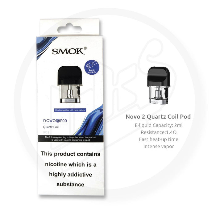 SMOK | Novo 2 / Novo 2S Replacement Pods | 1.4 Ohm Quartz Coil | Pack of 3 - IFANCYONE WHOLESALE