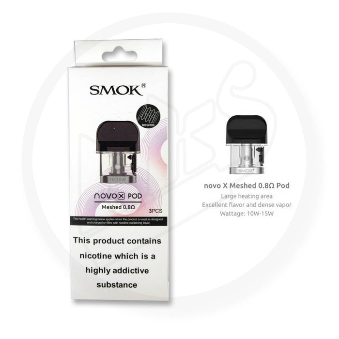 SMOK | Novo X Replacement Pods | 2ml | 0.8 Ohm Mesh | Pack of 3 - IFANCYONE WHOLESALE
