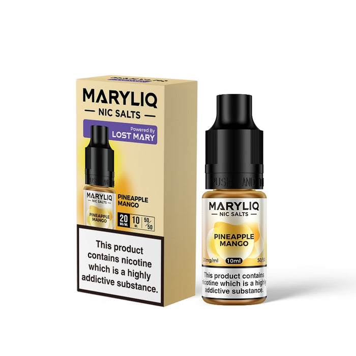 Maryliq by Elf Bar | Pineapple Mango | 10ml Elfbar Lost Mary Nicotine Salts E-Liquid | 10mg / 20mg Nic Salt - IFANCYONE WHOLESALE