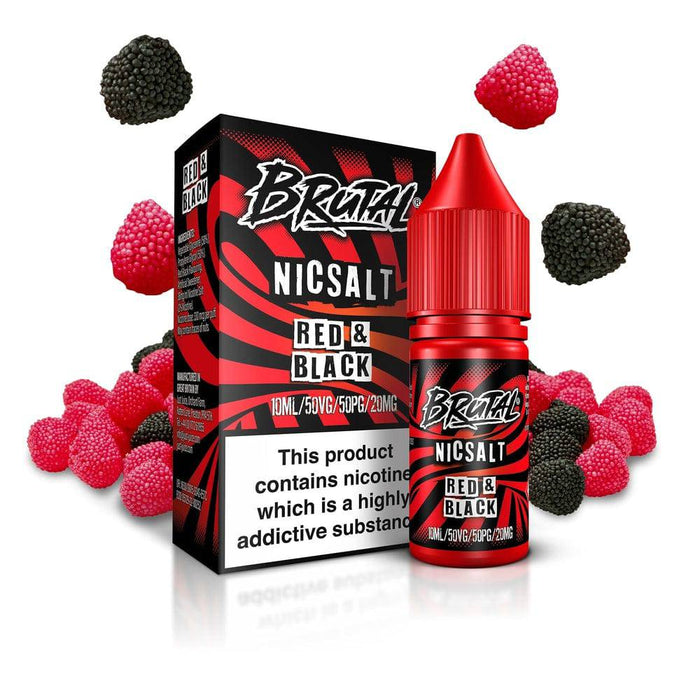 Just Juice BRUTAL Range | Red & Black | 10ml Nic Salts | 11mg / 20mg Nicotine Salt Strength - IFANCYONE WHOLESALE