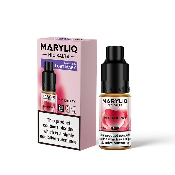 Maryliq by Elf Bar | Red Cherry | 10ml Elfbar Lost Mary Nicotine Salts E-Liquid | 10mg / 20mg Nic Salt - IFANCYONE WHOLESALE