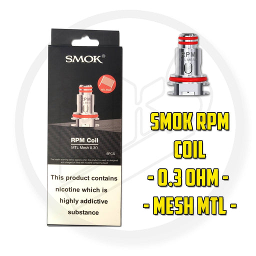 SMOK | RPM Coils | 0.3 Ohm Mesh MTL Coil | Pack of 5 - IFANCYONE WHOLESALE