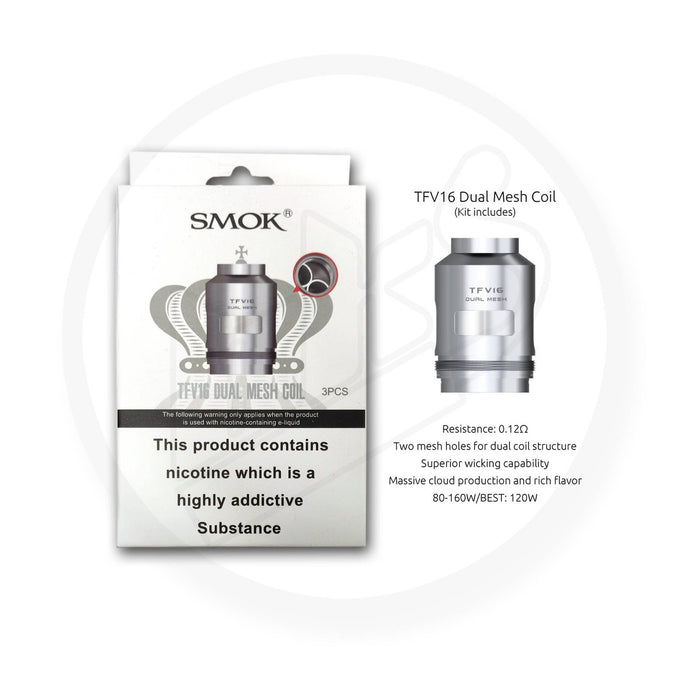 SMOK | TFV16 Replacement Mesh Coils | Pack of 3 | 0.12 Ohm Dual Mesh - IFANCYONE WHOLESALE