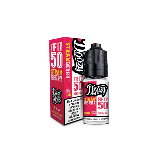 Doozy Vape Co | Fifty 50 TPD Range | 10ml Bottles | STRAWBERRY | Various Nicotine Strengths - IFANCYONE WHOLESALE