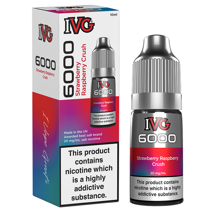 I VG | 6000 Series Nicotine Salt Bar Flavour E-Liquids | Strawberry Raspberry Crush |10mg / 20mg Nic Salts - IFANCYONE WHOLESALE