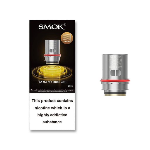 SMOK | TA / T-Air Push Fit Coils | Pack of 5 | 0.15 Ohm Dual Mesh - IFANCYONE WHOLESALE
