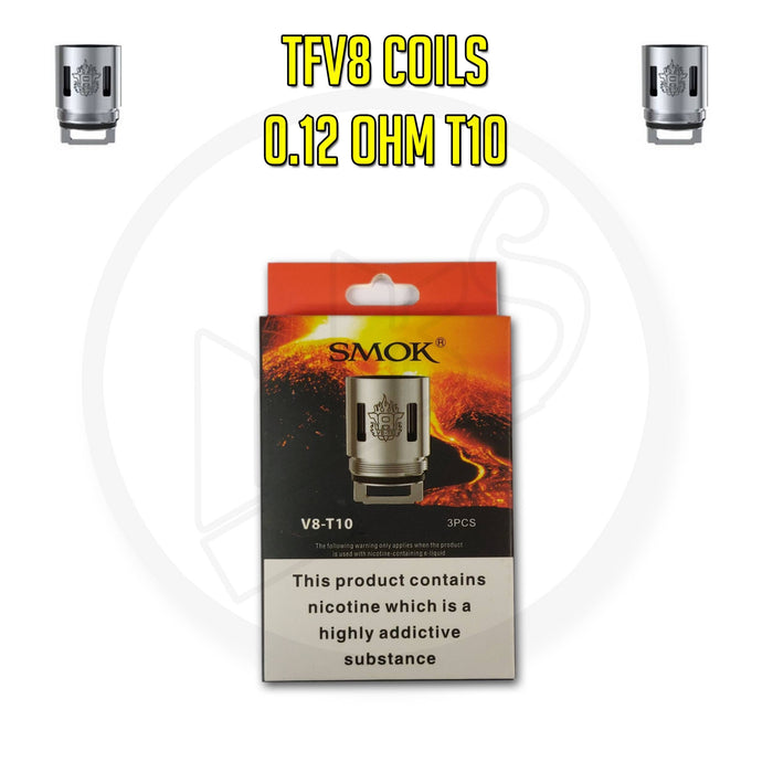 SMOK | TFV8 Coils | 0.12 Ohm T10 | Pack of 3 - IFANCYONE WHOLESALE
