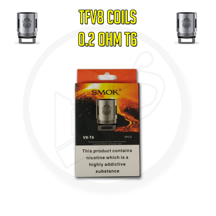 SMOK | TFV8 Coils | 0.2 Ohm T6 | Pack of 3 - IFANCYONE WHOLESALE