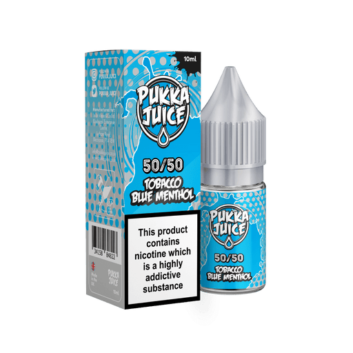 Pukka Juice | 50/50 Range | TOBACCO BLUE MENTHOL | 10ml TPD Bottles | Various Nicotine Strength - IFANCYONE WHOLESALE