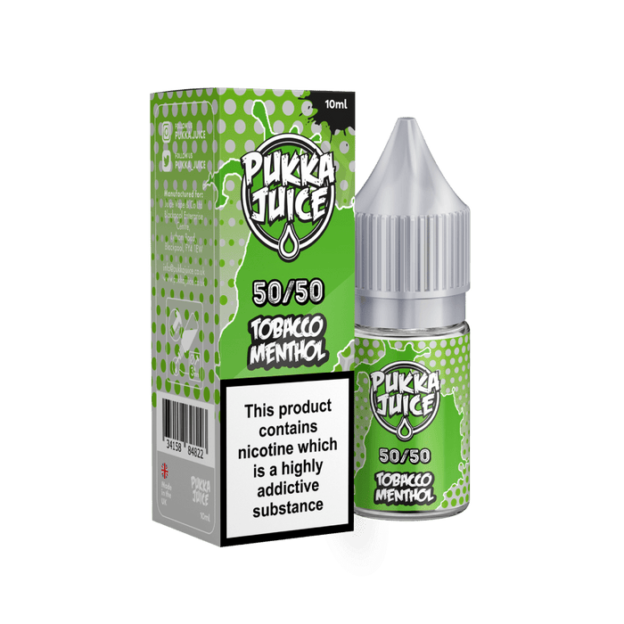 Pukka Juice | 50/50 Range | TOBACCO MENTHOL | 10ml TPD Bottles | Various Nicotine Strength - IFANCYONE WHOLESALE