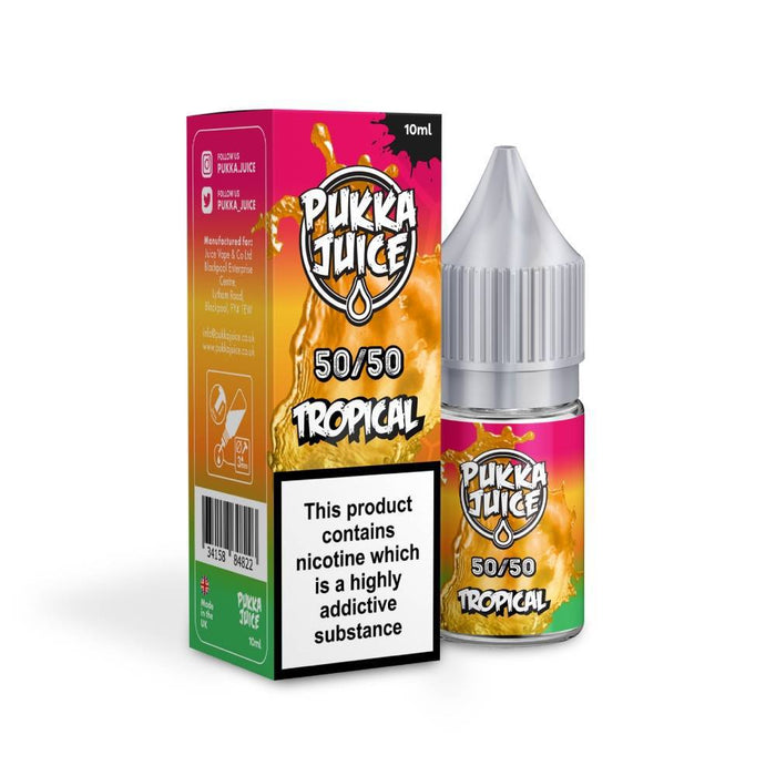 Pukka Juice | 50/50 Range | TROPICAL | 10ml TPD Bottles | Various Nicotine Strengths - IFANCYONE WHOLESALE